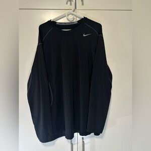 Nike Pro Combat Dri-Fit Long Sleeve Training Shirt Men's XXL Black Lightweight